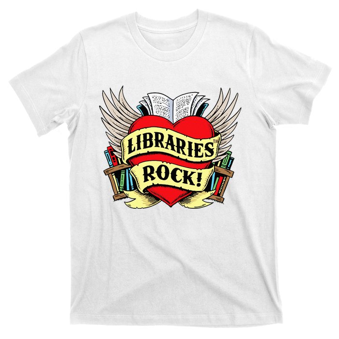 Libraries Rock Funny Librarian Gift T-Shirt