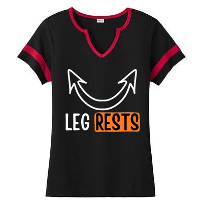 Leg Rest Funny Cuckold Pussy Eater Adult Humor Ladies Halftime Notch Neck Tee