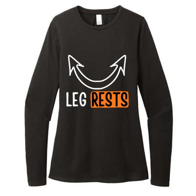 Leg Rest Funny Cuckold Pussy Eater Adult Humor Womens CVC Long Sleeve Shirt