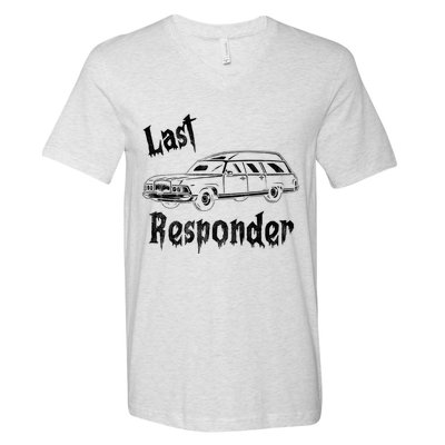 Last Responder Funny Old Classic Car V-Neck T-Shirt