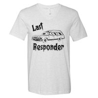 Last Responder Funny Old Classic Car V-Neck T-Shirt