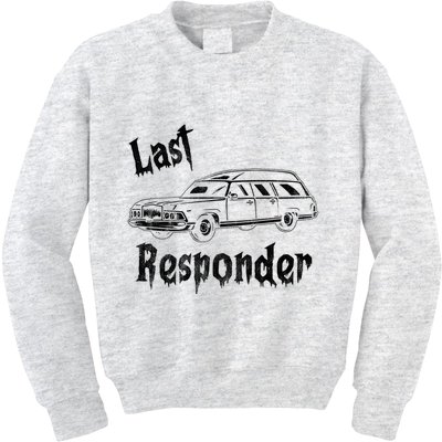 Last Responder Funny Old Classic Car Kids Sweatshirt