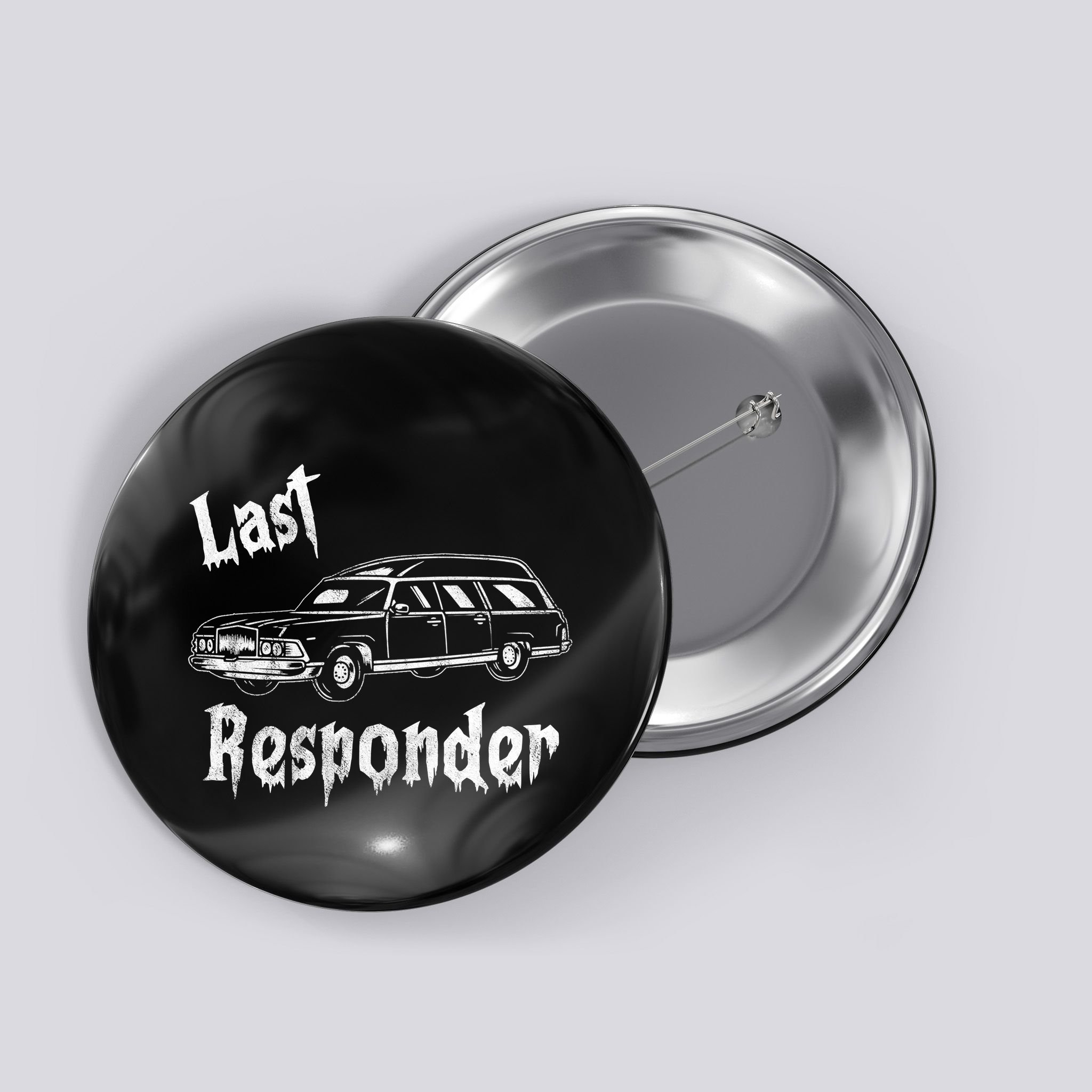 Last Responder Funny Old Classic Car Button
