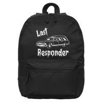 Last Responder Funny Old Classic Car 16 in Basic Backpack