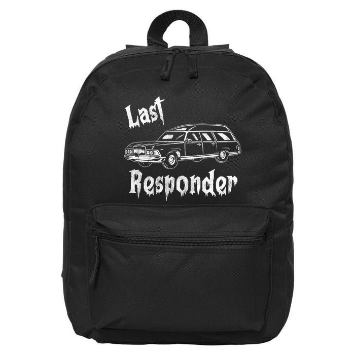 Last Responder Funny Old Classic Car 16 in Basic Backpack