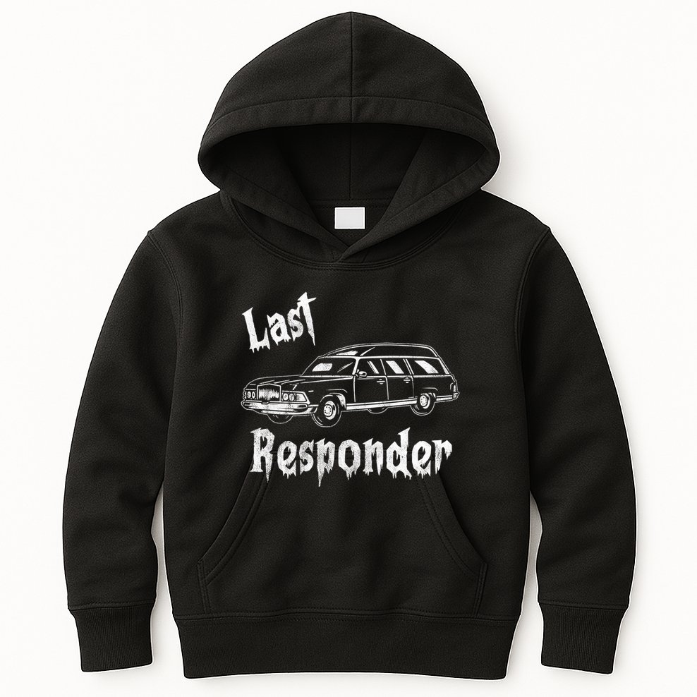 Last Responder Funny Old Classic Car Kids Hoodie