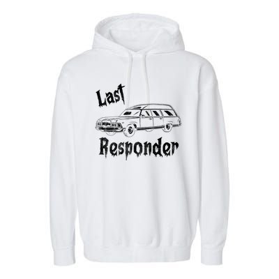 Last Responder Funny Old Classic Car Garment-Dyed Fleece Hoodie