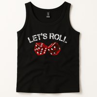 LetS Roll Funny Red Dice Craps Game Night Tank Top