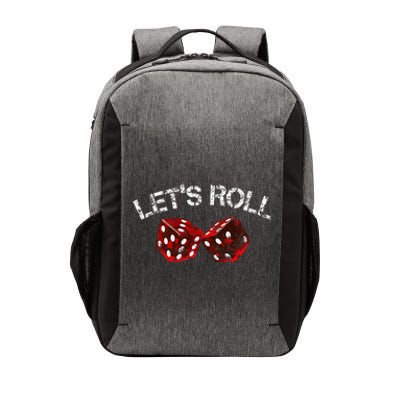 LetS Roll Funny Red Dice Craps Game Night Vector Backpack