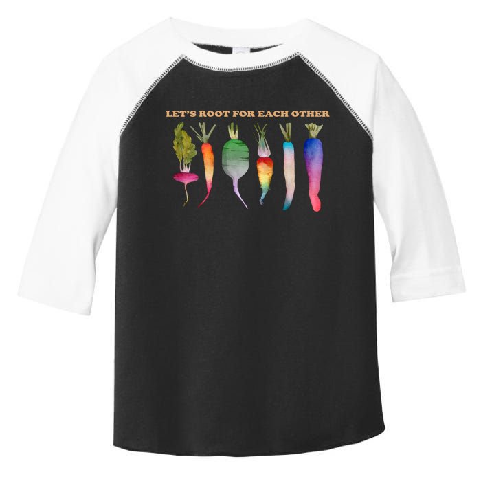 Let’s Root For Each Other LGBTQ Plant Vegetable Funny Pride Month LGBT Toddler Fine Jersey T-Shirt