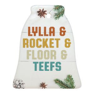 LYLLA & ROCKET & FLOOR & TEEFS Ceramic Bell Ornament