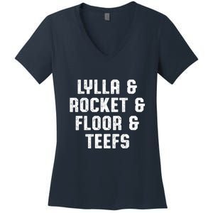 LYLLA & ROCKET & FLOOR & TEEFS Women's V-Neck T-Shirt