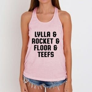 LYLLA & ROCKET & FLOOR & TEEFS Women's Knotted Racerback Tank