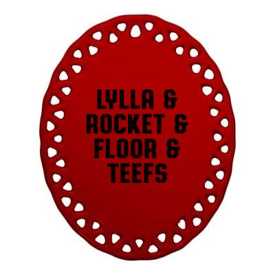 LYLLA & ROCKET & FLOOR & TEEFS Ceramic Oval Ornament