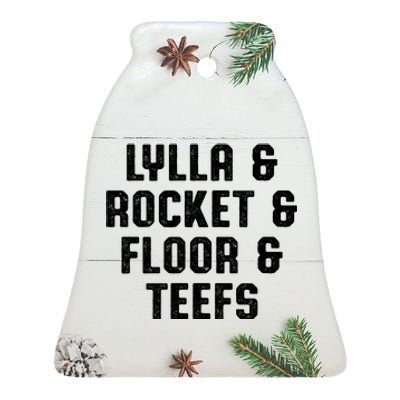 LYLLA & ROCKET & FLOOR & TEEFS Ceramic Bell Ornament