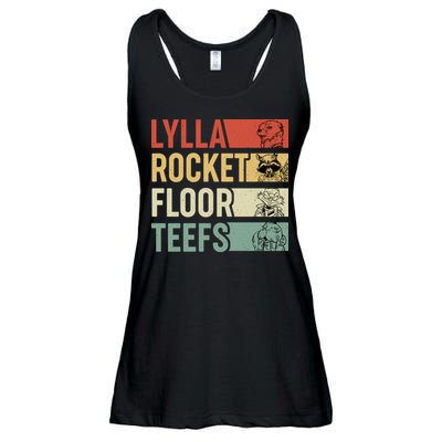 Lylla Rocket Floor Teefs Retro Vintage Ladies Essential Flowy Tank