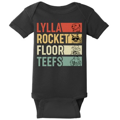 Lylla Rocket Floor Teefs Retro Vintage Baby Bodysuit