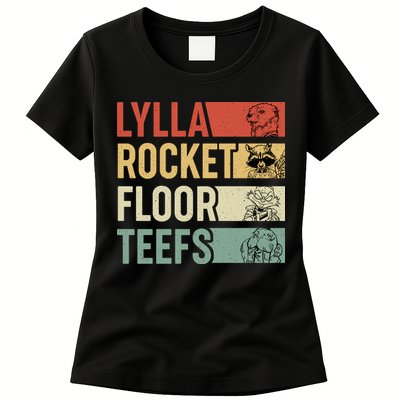 Lylla Rocket Floor Teefs Retro Vintage Womens T-Shirt
