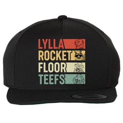 Lylla Rocket Floor Teefs Retro Vintage Wool Snapback Cap
