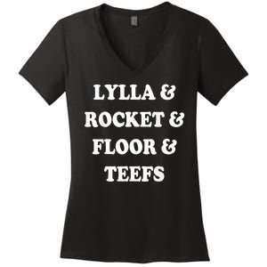 Lylla & Rocket & Floor & Teefs Women's V-Neck T-Shirt