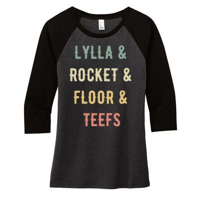 Lylla & Rocket & Floor & Teefs Women's Tri-Blend 3/4-Sleeve Raglan Shirt