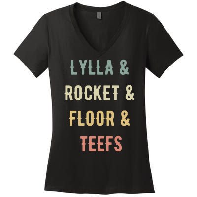 Lylla & Rocket & Floor & Teefs Women's V-Neck T-Shirt