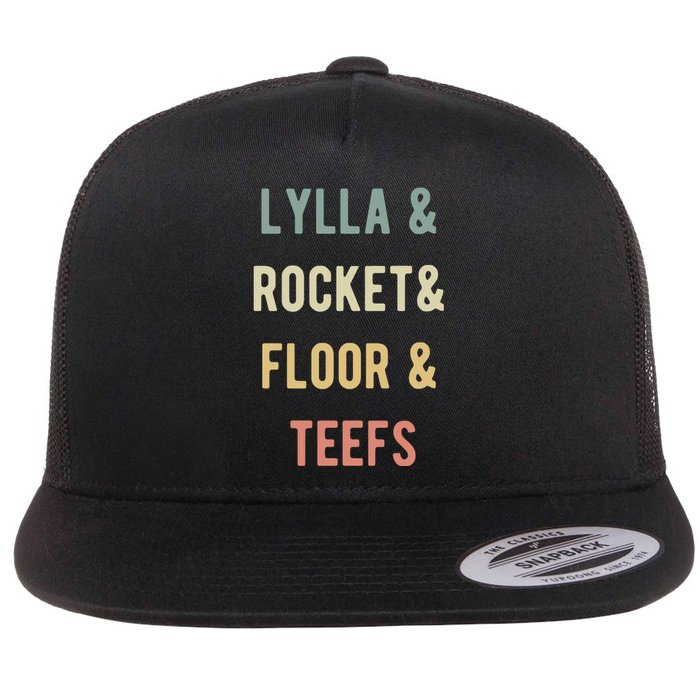 Lylla & Rocket & Floor & Teefs Flat Bill Trucker Hat