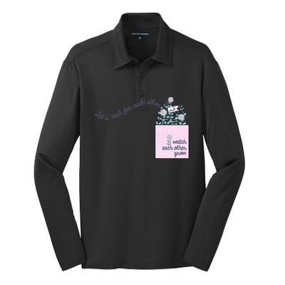 Let's Root For Each Other Cute Gift Silk Touch Performance Long Sleeve Polo