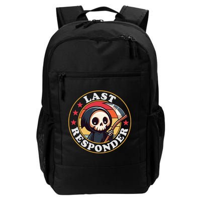 Last Responder Funny Mortician Grim Reaper Backpack