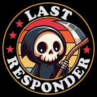 Last Responder Funny Mortician Grim Reaper 16 in Basic Backpack