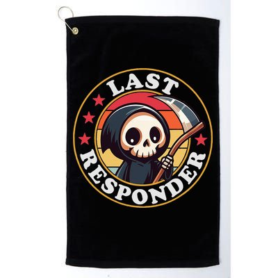 Last Responder Funny Mortician Grim Reaper Golf Towel