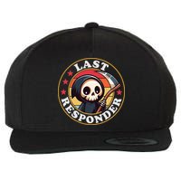 Last Responder Funny Mortician Grim Reaper Wool Snapback Cap