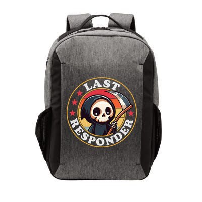 Last Responder Funny Mortician Grim Reaper Vector Backpack
