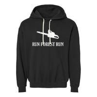 Lumberjack Run Forest Run Chainsaw Logger Arborist Garment-Dyed Fleece Hoodie