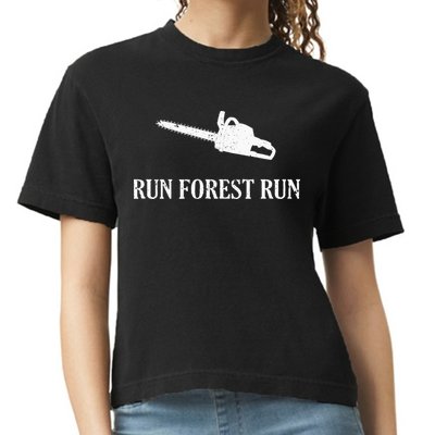 Lumberjack Run Forest Run Chainsaw Logger Arborist Comfort Colors Boxy T-Shirt