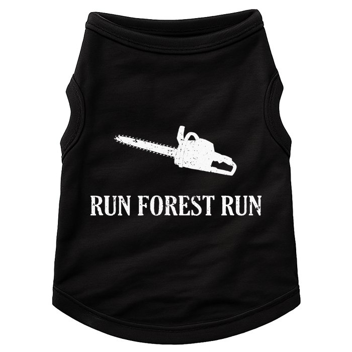 Lumberjack Run Forest Run Chainsaw Logger Arborist Doggie Tank