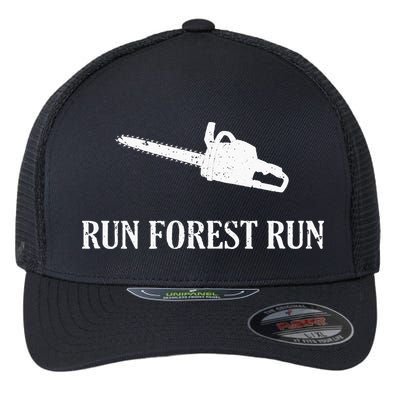 Lumberjack Run Forest Run Chainsaw Logger Arborist Flexfit Unipanel Trucker Cap