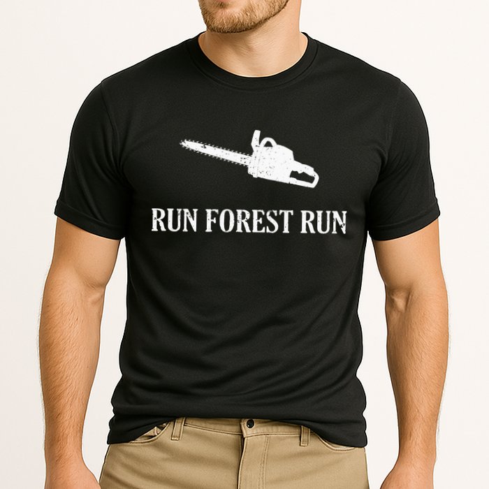Lumberjack Run Forest Run Chainsaw Logger Arborist Performance Shirt