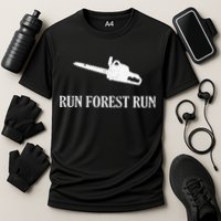 Lumberjack Run Forest Run Chainsaw Logger Arborist Performance Shirt