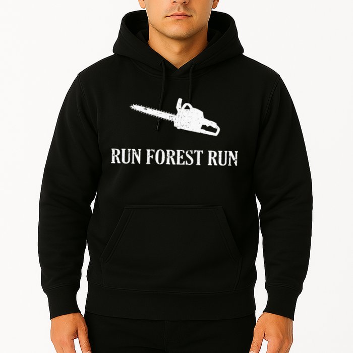 Lumberjack Run Forest Run Chainsaw Logger Arborist Hoodie