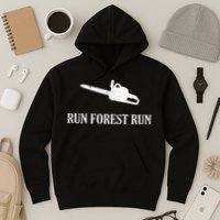 Lumberjack Run Forest Run Chainsaw Logger Arborist Hoodie