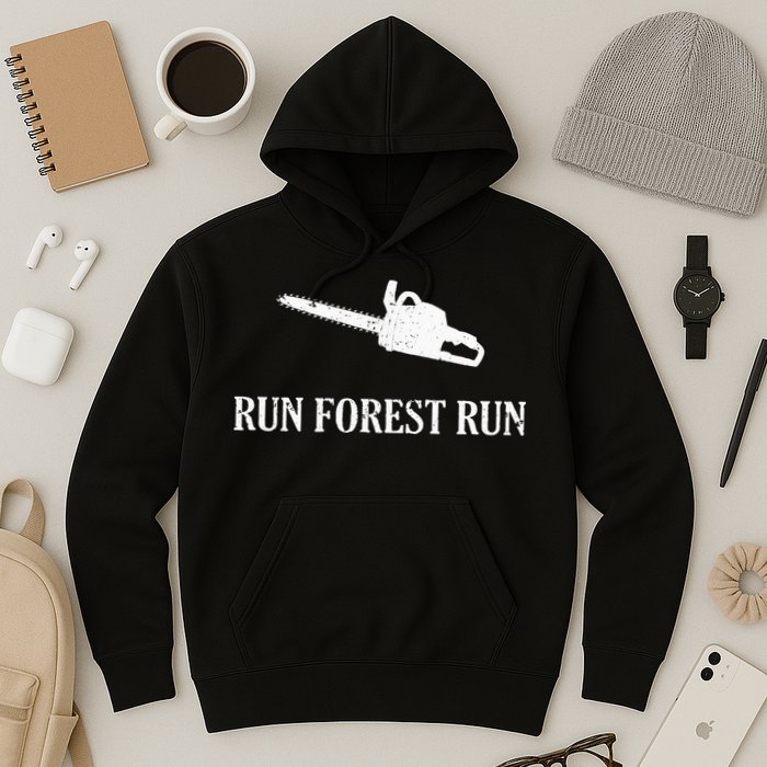 Lumberjack Run Forest Run Chainsaw Logger Arborist Hoodie