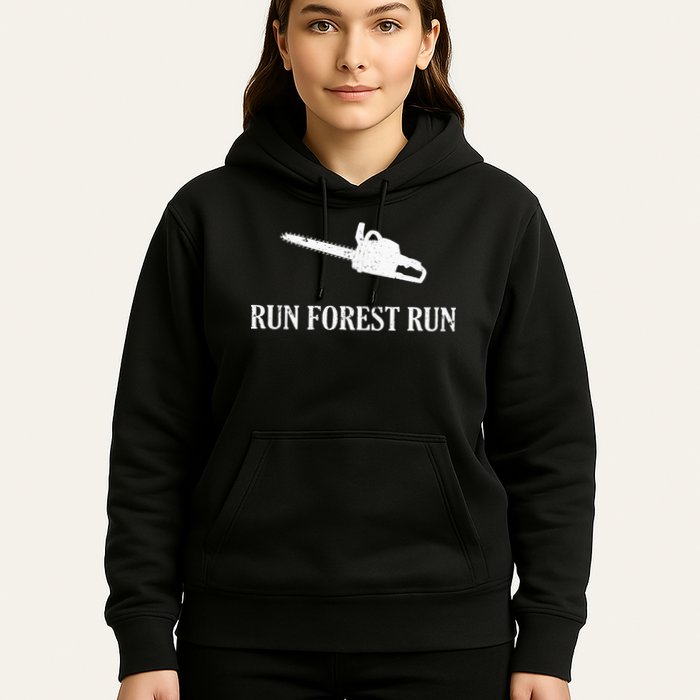 Lumberjack Run Forest Run Chainsaw Logger Arborist Hoodie