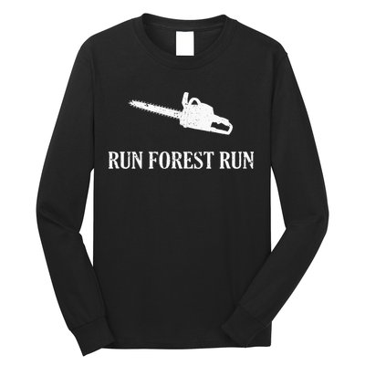 Lumberjack Run Forest Run Chainsaw Logger Arborist Long Sleeve Shirt