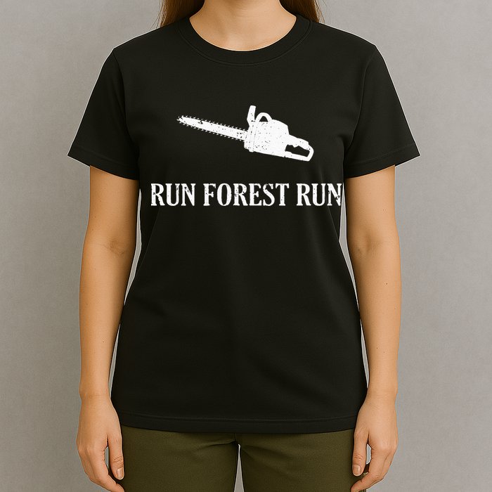 Lumberjack Run Forest Run Chainsaw Logger Arborist T-Shirt