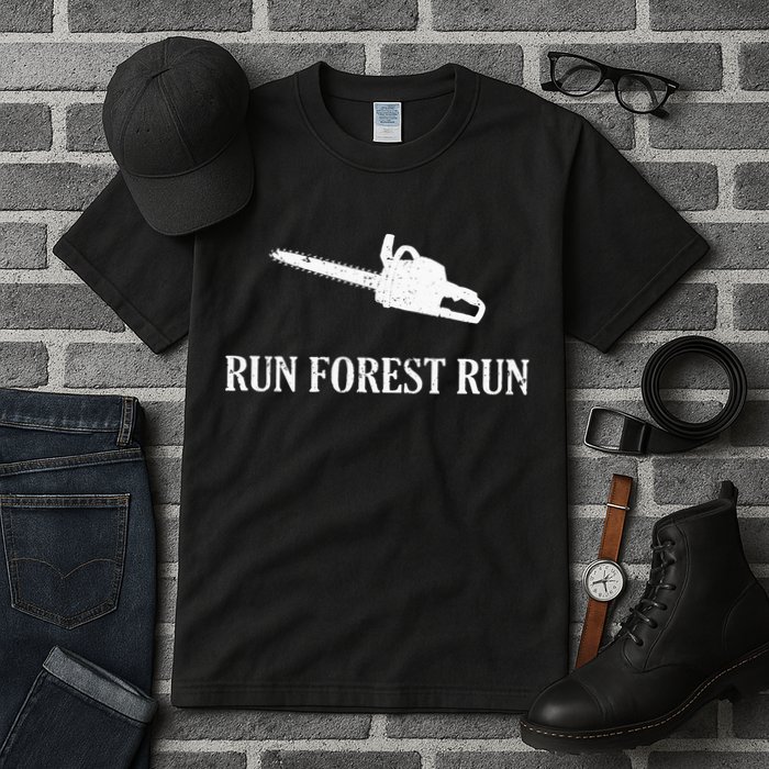Lumberjack Run Forest Run Chainsaw Logger Arborist Tall T-Shirt