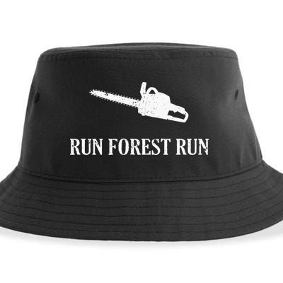 Lumberjack Run Forest Run Chainsaw Logger Arborist Sustainable Bucket Hat