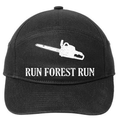 Lumberjack Run Forest Run Chainsaw Logger Arborist 7-Panel Snapback Hat