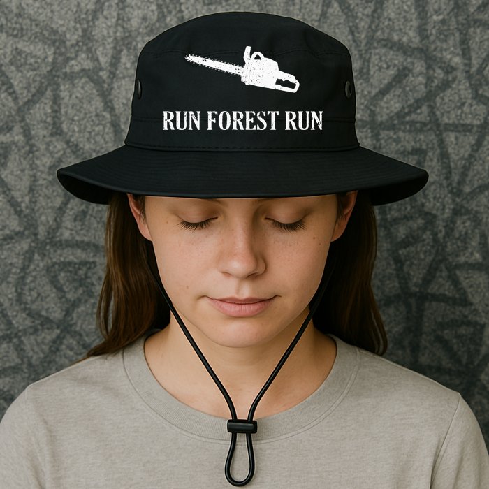 Lumberjack Run Forest Run Chainsaw Logger Arborist Bucket Hat