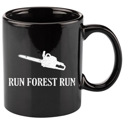 Lumberjack Run Forest Run Chainsaw Logger Arborist 11oz C Handle Ceramic Mug